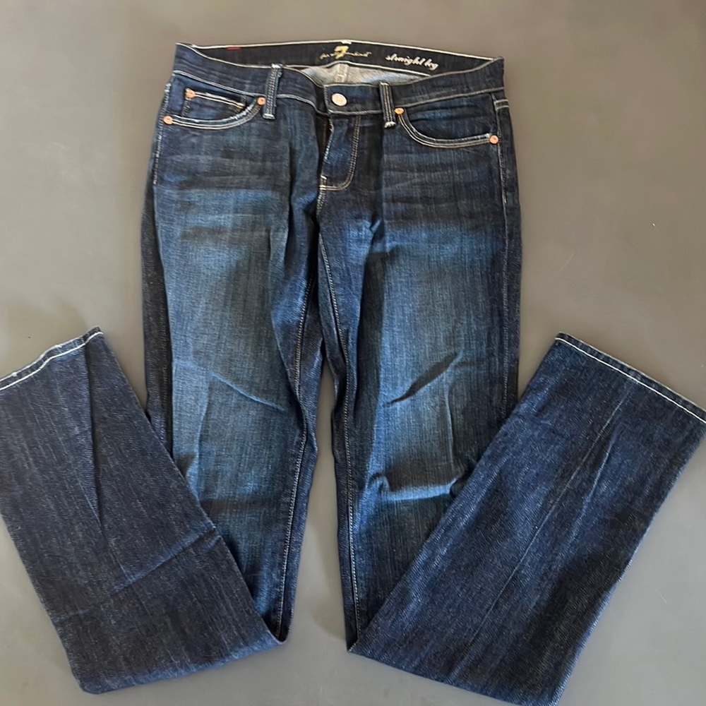 7 FOR ALL MANKIND STRAIGHT LEG JEANS FOR WOMEN inseam 33